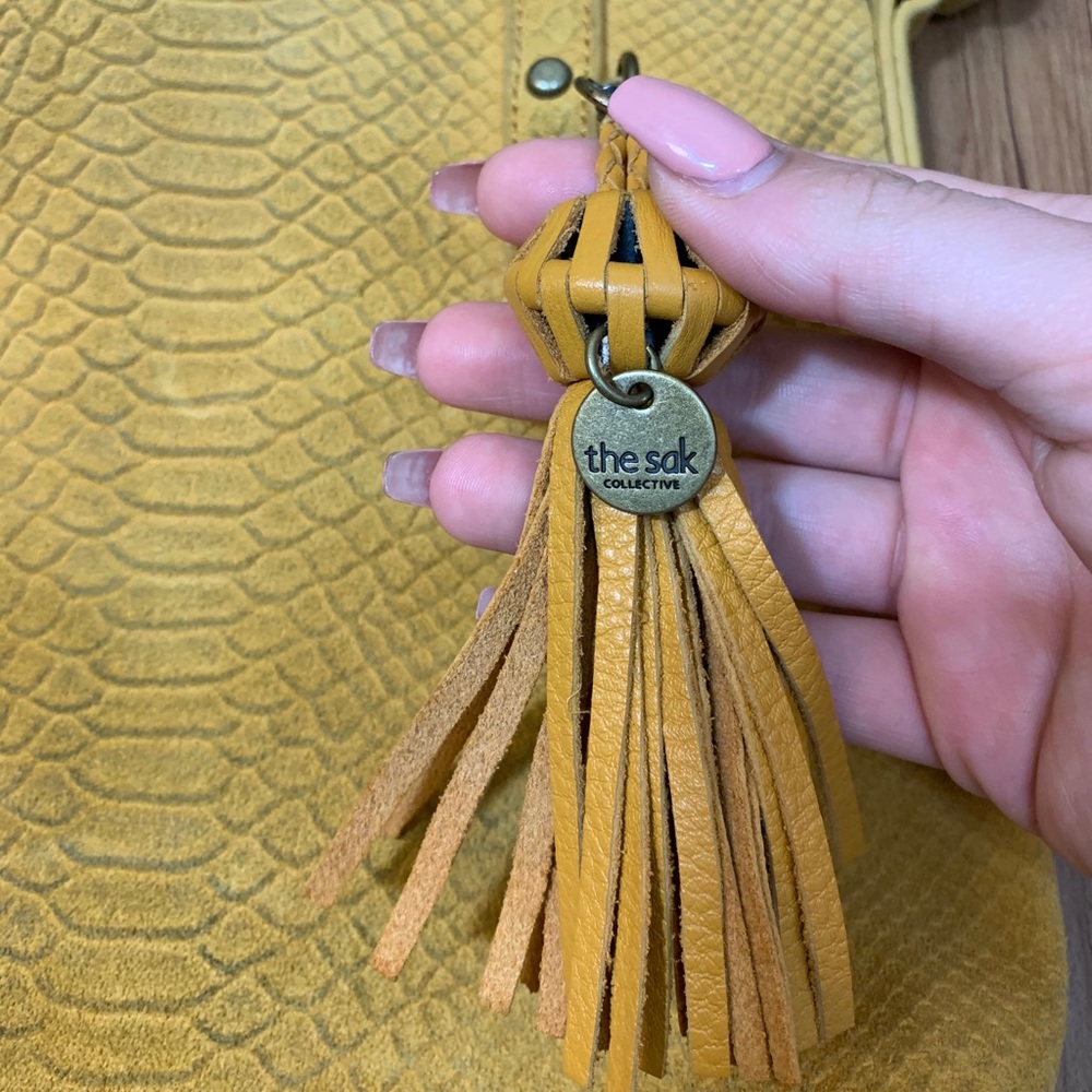 The Sak Sophie Suede Leather Crossbody Satchel - Picture 7 of 16